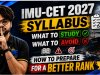 IMU-CET 2027 Syllabus: What to Study, What to Avoid & How to Prepare for a Better Rank